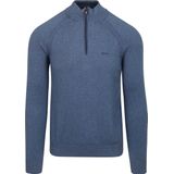NZA - Blauwe - Katoenen Half Zip Trui