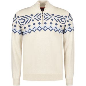 NZA - Ecru - Katoenen Half Zip Trui