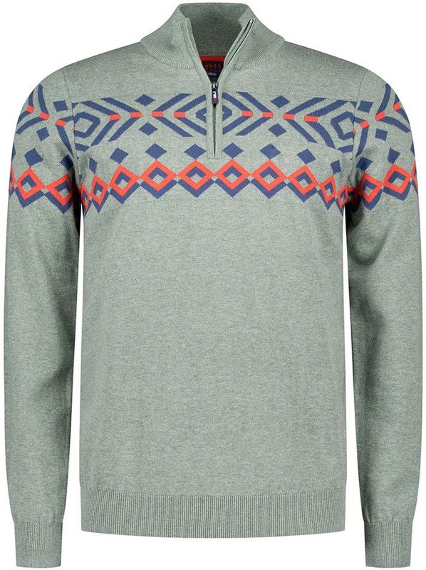 NZA - Groene - Katoenen Half Zip - Trui