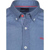 NZA - Blauw - Katoenen Stretch Overhemd - Regular Fit