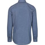 NZA - Blauw - Katoenen Stretch Overhemd - Regular Fit