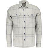 NZA - Overshirt Atlas Tenax Check - Lichtblauw Grijs Blauw - Heren Vest - Regular-fit - Katoen - Ruit Dessin