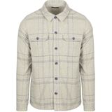 NZA - Overshirt Atlas Tenax Check - Lichtblauw Grijs Blauw - Heren Vest - Regular-fit - Katoen - Ruit Dessin