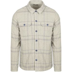 NZA - Overshirt Atlas Tenax Check - Lichtblauw Grijs Blauw - Heren Vest - Regular-fit - Katoen - Ruit Dessin