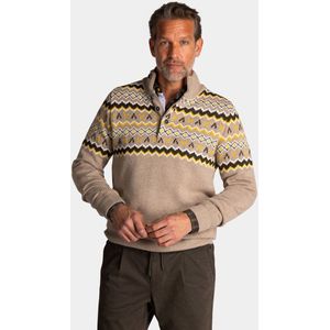 NZA - Ecru - Gebreide Trui - Half Zip met Knoopkraag