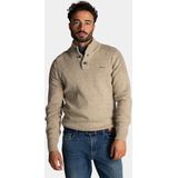 NZA - Ecru - Katoenen Half Zip Trui