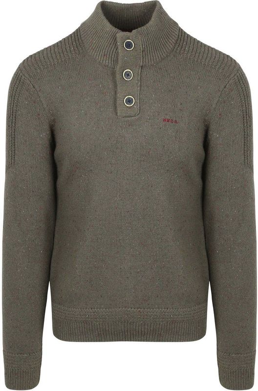 NZA - Groene Half Button Trui - Knitwear