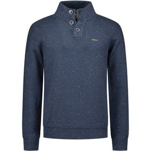 NZA - Donkerblauwe half button trui