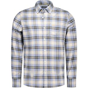 NZA - Ecru - Katoen Overhemd - Geruit