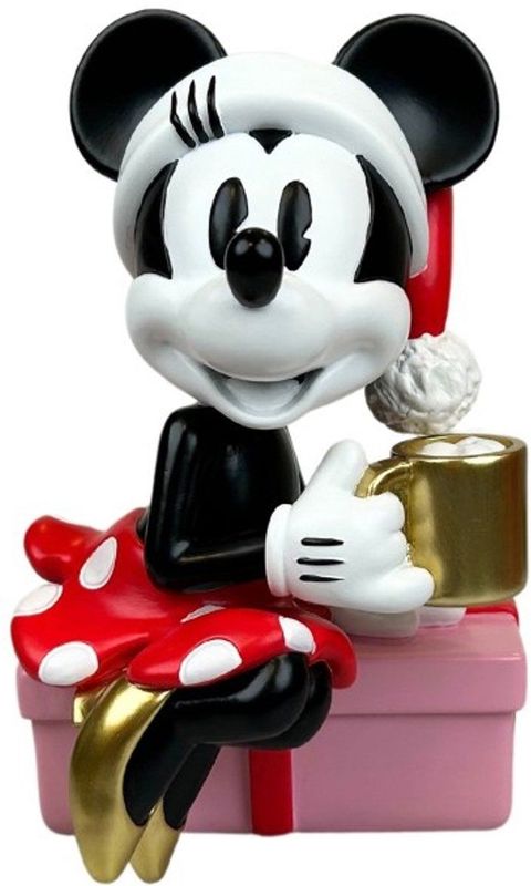 Disney - Home 3D Statue - Minnie Mouse - Beeldje - Zittend Op Cadeau - 13 x 12,5 x 19,5 cm