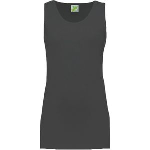 L&S - Sport Singlet - Antraciet - Katoen - Aansluitende Pasvorm