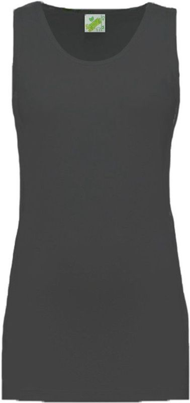 L&S - Sport Singlet - Antraciet - Katoen - Aansluitende Pasvorm