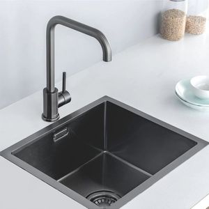 FLEX WELL Spoelblok inclusief spoelbak en aanrecht Capri zwart