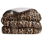 Avenue - Hoesloos Dekbed - Panter Luipaard/Taupe Grijs - 200x200 cm - Anti-allergisch