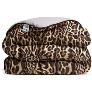 Avenue - Hoesloos Dekbed - Panter Luipaard/Taupe Grijs - 200x200 cm - Anti-allergisch