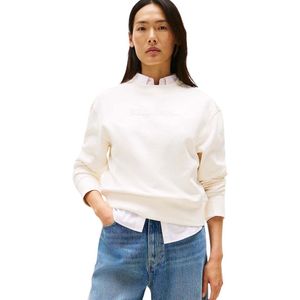 TOMMY HILFIGER - Sweatshirt - Greige/Wit - Lange Mouw