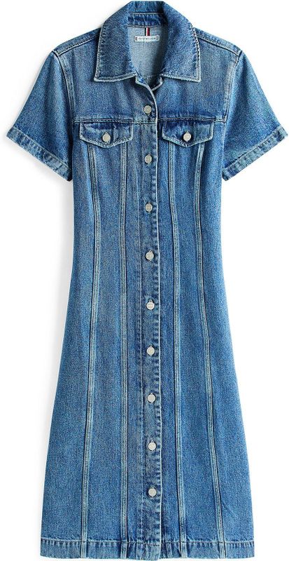 TOMMY HILFIGER - Jurk 'Lana' - Blauw - Denim - 3/4 Lengte