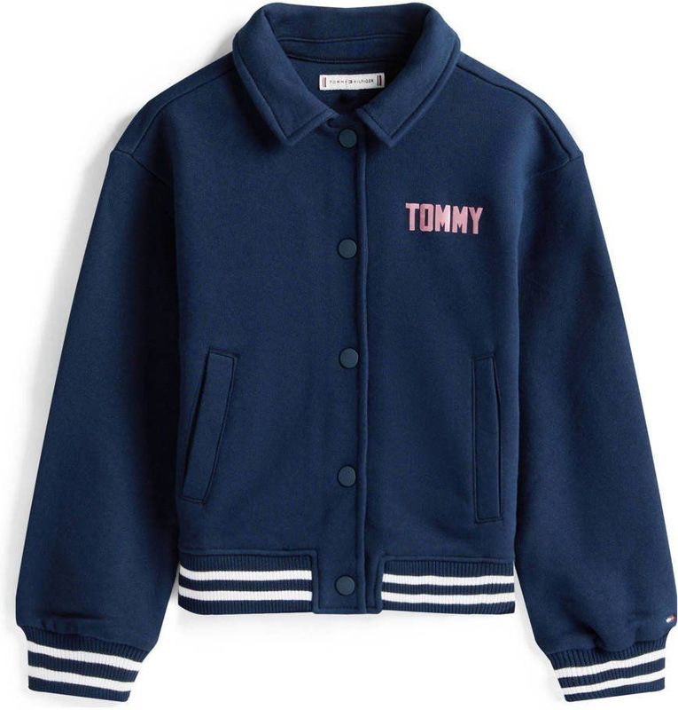 Sweatvest - Geribd - Zwart - Sweatstof - Normale Pasvorm