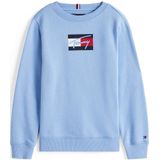 Tommy Hilfiger Sweatshirt - Script Vlag - Cloudy Blue - Tommy Hilfiger - 1 jaar (80) - Sweatshirt