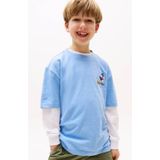 TOMMY HILFIGER Shirt  beige / navy / lichtblauw / rood