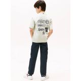 TOMMY HILFIGER Shirt 'VARSITY'  pastelgroen / zwart