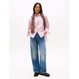 TOMMY HILFIGER - Blouse - Rosa/Zwart/Wit - Klassieke Blouse - Oversized