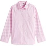 TOMMY HILFIGER - Blouse - Rosa/Zwart/Wit - Klassieke Blouse - Oversized