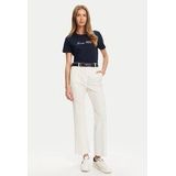 Tommy Hilfiger S/S T-shirt voor dames, Blauw (Donker Nacht Marine), XXS