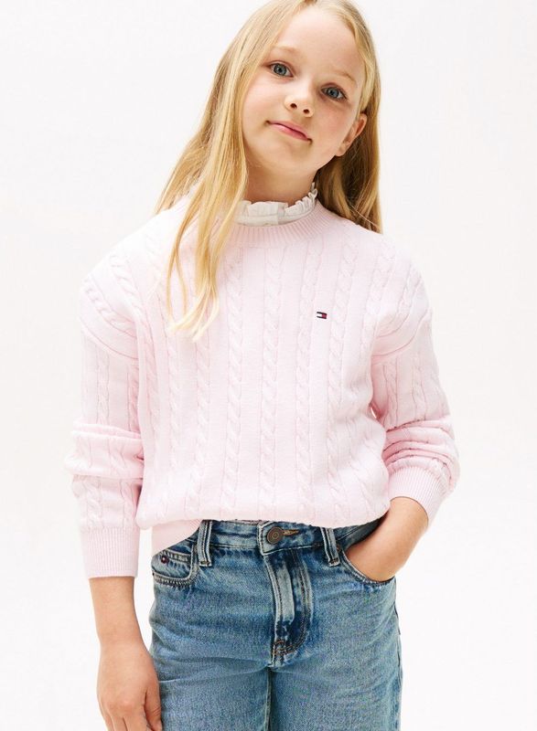 Light Pink - Sweater - Ronde Hals - Lange Mouwen - Regular Fit