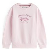 Tommy Hilfiger - TOMMY SCRIPT SWEATSHIRT - Light Pink - Sweatshirt - Voor Kinderen Tot 16 Jaar