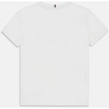 Tommy Hilfiger - TOMMY SCRIPT SEQUINS TEE - T-shirt - Wit - Katoen