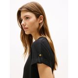 Tommy Hilfiger - Midi Jurk - Donkerblauw - Biologisch Katoen