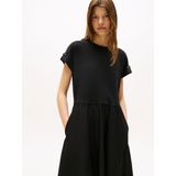 Tommy Hilfiger - Midi Jurk - Donkerblauw - Biologisch Katoen