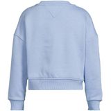Tommy Hilfiger - TOMMY SCRIPT SEQUIN SWEATSHIRT - Cloudy Blue - Sweatshirt - Voor Kinderen Tot 16 Jaar