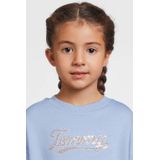 Tommy Hilfiger - TOMMY SCRIPT SEQUIN SWEATSHIRT - Cloudy Blue - Sweatshirt - Voor Kinderen Tot 16 Jaar