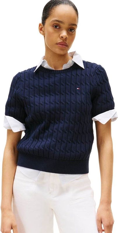 Gebreide Trui - Effen - Knitwear - Slanke Pasvorm - Ronde Hals