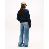 Tommy Hilfiger - Lurex Script Reg Swtshrt Ww0ww47159 - Slip-on Sweatshirt - Donker Navy Blauw