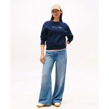 Tommy Hilfiger - Lurex Script Reg Swtshrt Ww0ww47159 - Slip-on Sweatshirt - Donker Navy Blauw