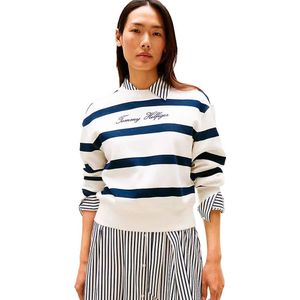 Tommy Hilfiger - Sweatstof - Ivory Silk/Dark Night Navy - Regular Fit