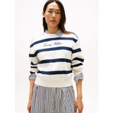 Tommy Hilfiger - Sweatstof - Ivory Silk/Dark Night Navy - Regular Fit