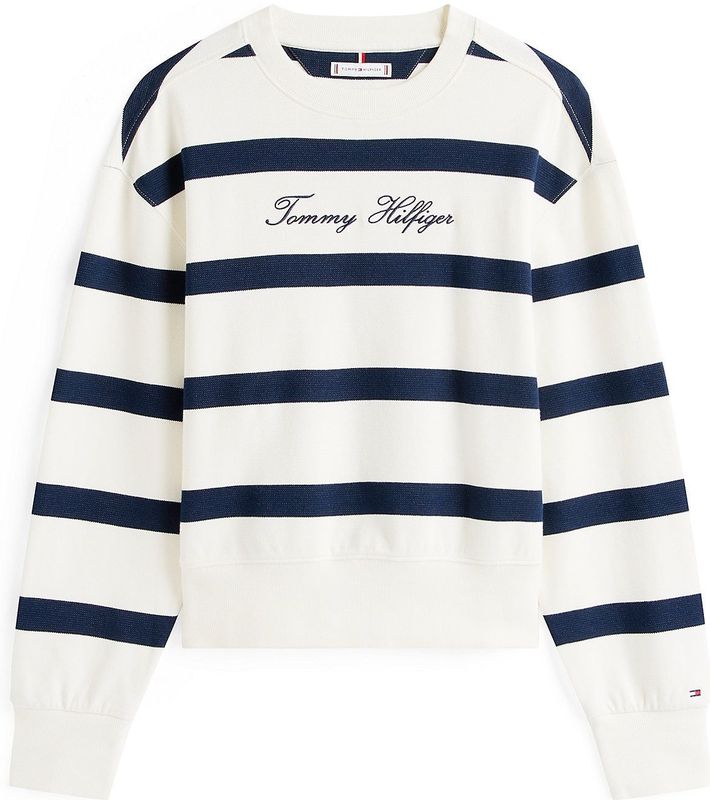 Tommy Hilfiger - Sweatstof - Ivory Silk/Dark Night Navy - Regular Fit
