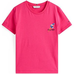 TOMMY HILFIGER Shirt  donkerbeige / royal blue/koningsblauw / fuchsia / watermeloen rood