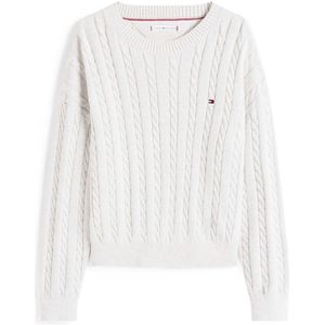 Tommy Hilfiger - Kabeltrui - Grey Heather - Kind