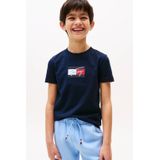 Tommy Hilfiger T-Shirt - Script Vlag - Cloudy Blue - Tommy Hilfiger - 1½ jaar (86) - T-Shirts