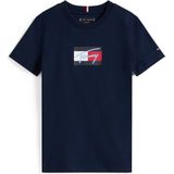 Tommy Hilfiger T-Shirt - Script Vlag - Cloudy Blue - Tommy Hilfiger - 1½ jaar (86) - T-Shirts