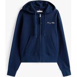 Tommy Hilfiger Hoodie met ritssluiting voor dames, Blauw (Donker Nacht Marine), XXS