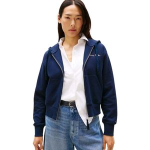 Tommy Hilfiger Hoodie met ritssluiting voor dames, Blauw (Donker Nacht Marine), XXS
