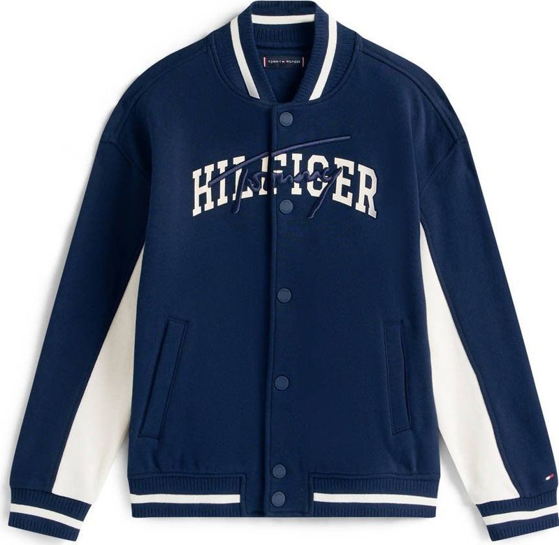 Tommy Hilfiger - Th Mixed Graphic Bomber Sweatshirt - Dark Night Navy - Kind