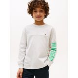 TOMMY HILFIGER Shirt  grijs gemêleerd / lichtgroen