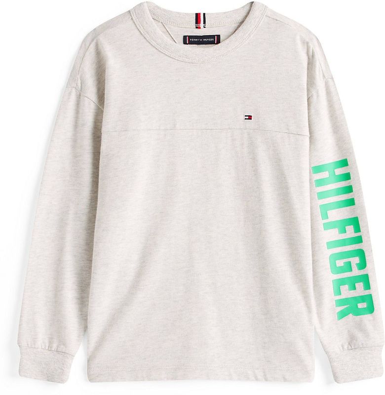TOMMY HILFIGER Shirt  grijs gemêleerd / lichtgroen